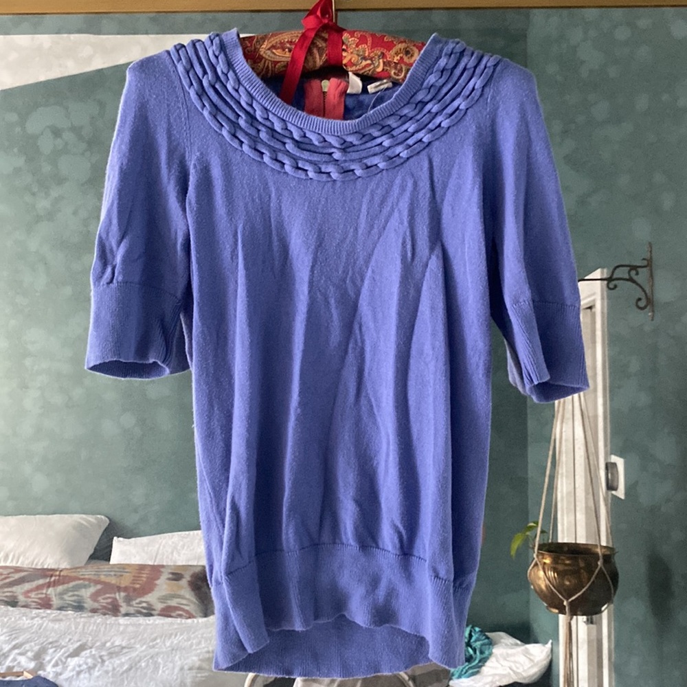 Moth Anthropologie periwinkle blue summer weight sweater